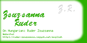 zsuzsanna ruder business card